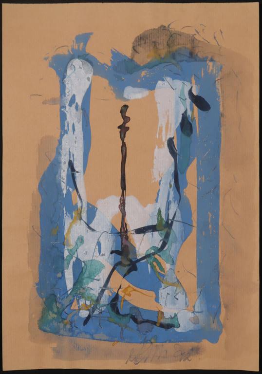 Ad Arma: Gouache en potlood op bruin papier, Gestalte kopen? Bied vanaf 60!