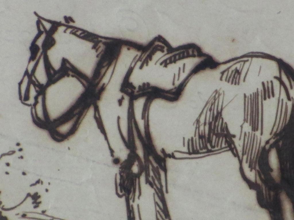 Jan van Essen, Staand paard, Inkttekening kopen? Bied vanaf 1!