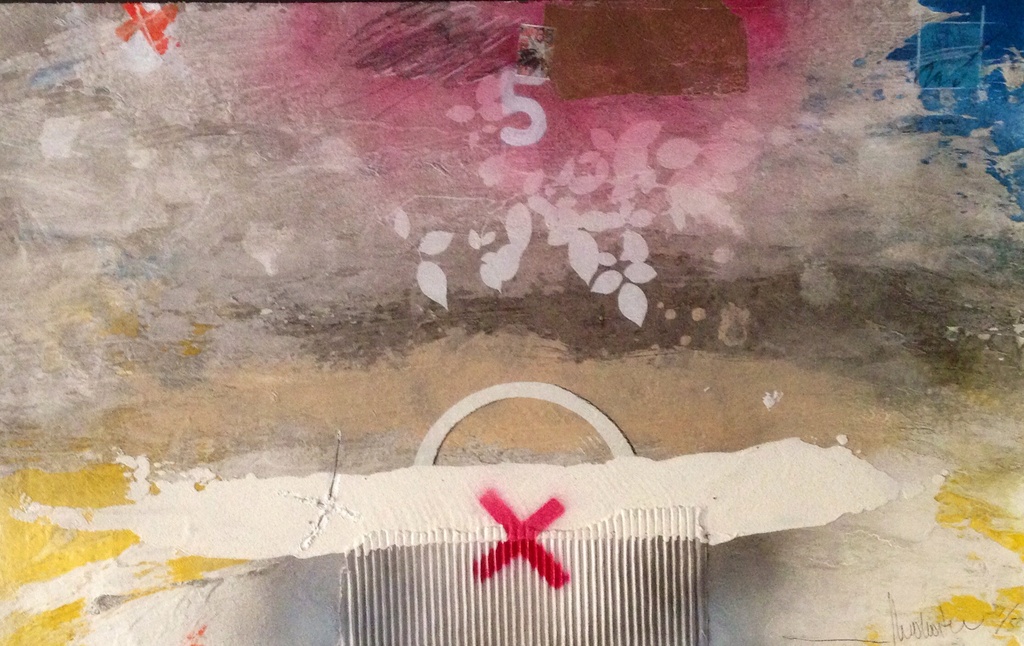 Theo koster, schilderij , traces 1 verkocht voor € 75!