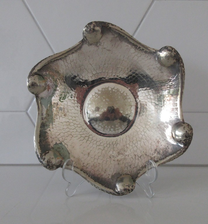 Jennings Brothers (USA) - Art deco hand gehamerd verzilverd schaaltje kopen? Bied vanaf 18!