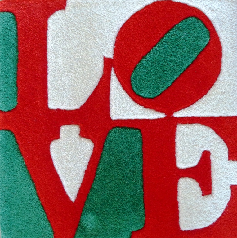 Robert Indiana, tapijt: Magyar Love, 2006 verkocht voor € 60!