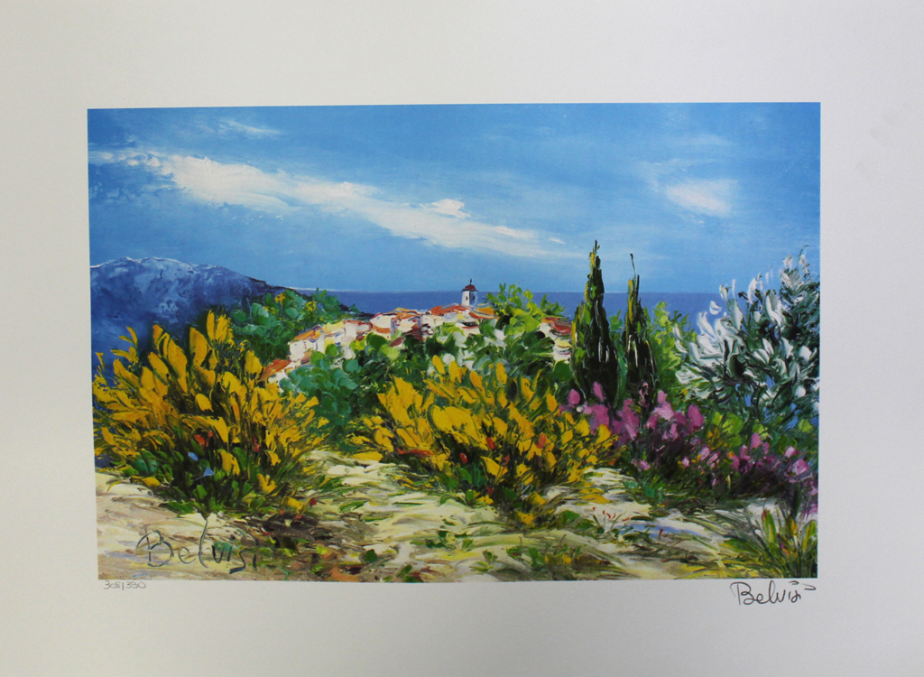 MARCEL BELVISI - PROVENCE, zomerse kleuren litho, handgesigneerd kopen? Bied vanaf 1!