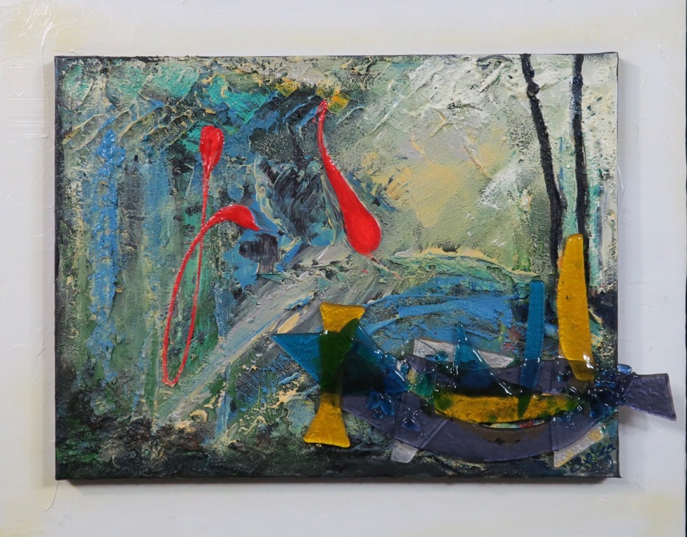 Franca Muller Jabusch: Gemengde techniek op doek, Sailing II - Ingelijst kopen? Bied vanaf 100!