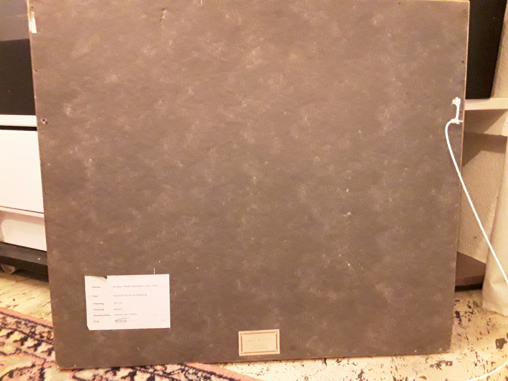 Wim Bosma tekening/aquarel.,,haventje in Frankrijk. kopen? Bied vanaf 20!