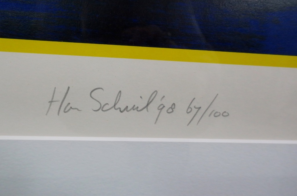 Han Schuil: Zeefdruk, Z.T. - Ingelijst kopen? Bied vanaf 35!