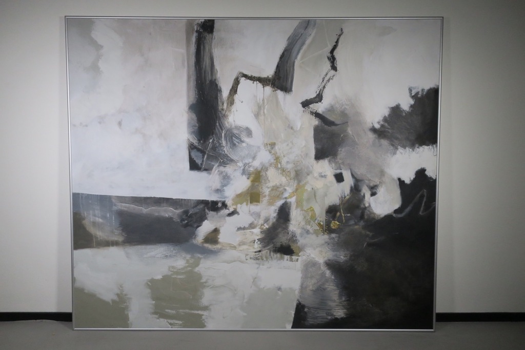 Michael Lasoff: Olieverf op doek, Volcanic Heaven - Ingelijst (Zeer groot!) kopen? Bied vanaf 850!