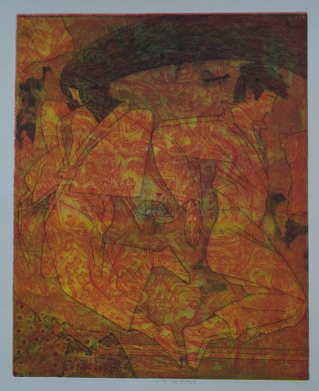 Mark Visione - gesigneerde ets - and the shape between III verkocht voor € 40!