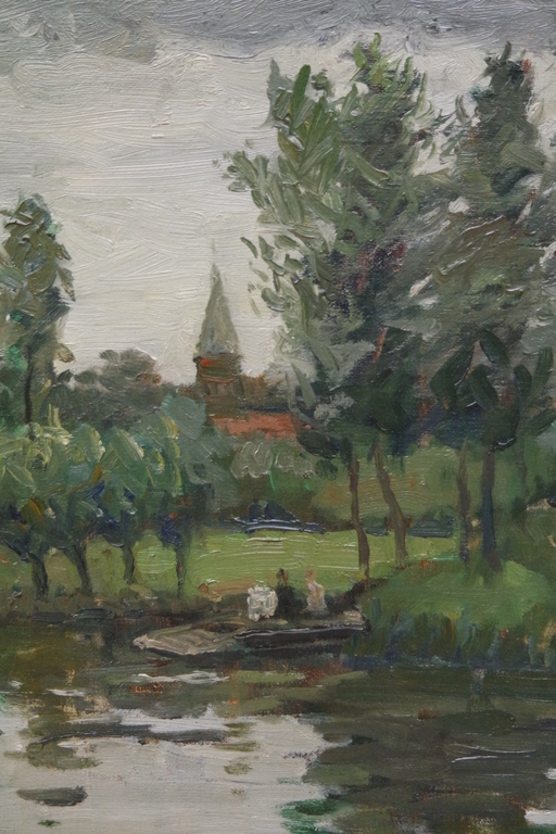 Bart Peizel (1887-1974) - olieverf op doek - dorpsgezicht kopen? Bied vanaf 195!