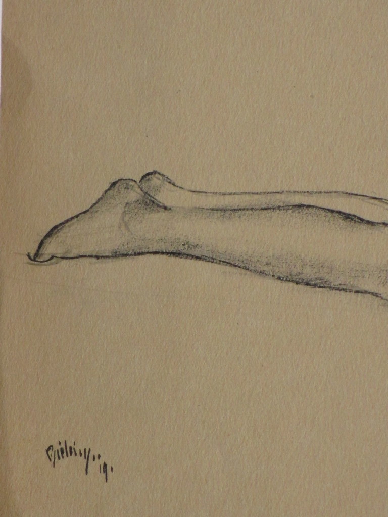 Herman Bieling, Liggende naakte vrouw, Tekening 1919 kopen? Bied vanaf 1!