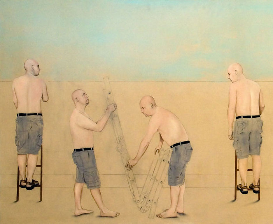 Henk Olijve: Olieverf op paneel - verso gesigneerd - 2008 verkocht voor € 900!