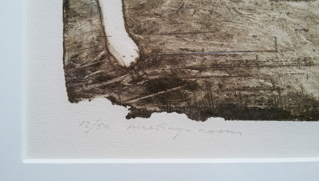 Michel van Overbeeke - Meeting room, ets (mooi ingelijst, groot) kopen? Bied vanaf 1!