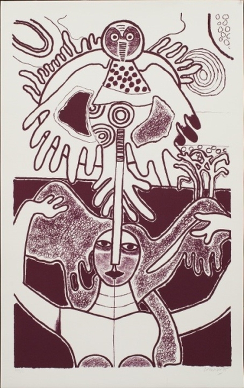 Corneille: Zeefdruk, Soleil Levant (Zeer Groot) verkocht voor € 250!