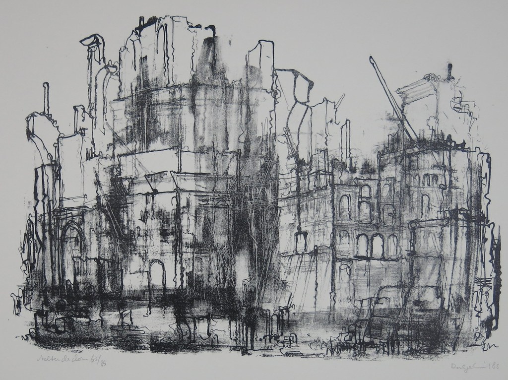 Dirkje Kuik: Litho, Achter de Dom verkocht voor € 55!