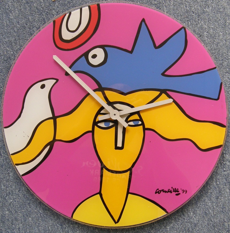 Corneille: Design wandklok, in de plaat gesigneerd kopen? Bied vanaf 40!