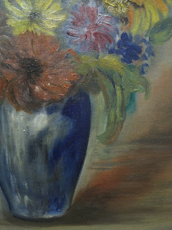 Gesigneerd omstreeks 1930 expressionistisch olieverf "stilleven van Veldbloemen  kopen? Bied vanaf 1!