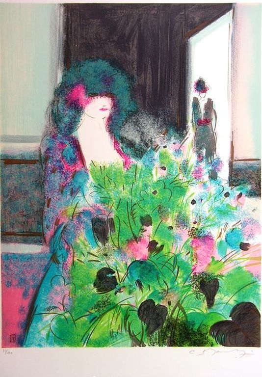 Claude Manoukian - litografie  -  L'Espagnole kopen? Bied vanaf 40!