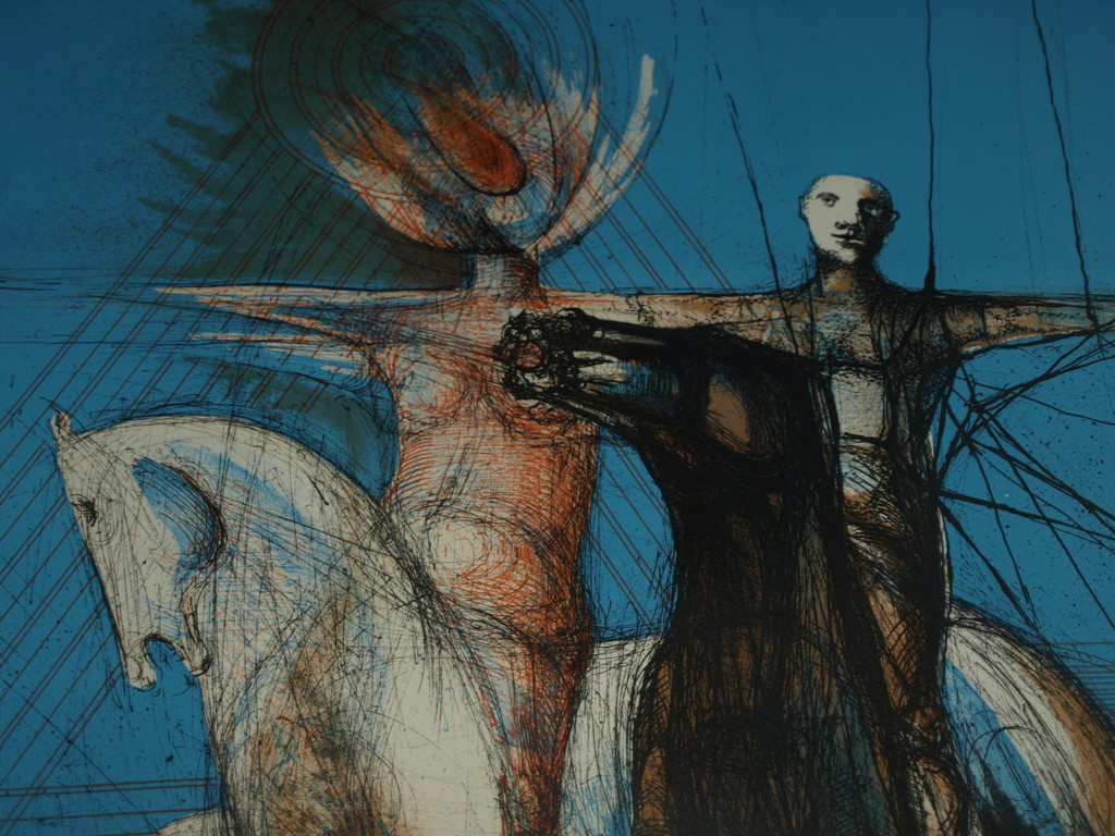 Aat Verhoog (1933) : Litho – Ruiters te paard – Gesigneerd & ingelijst– ca 1980  kopen? Bied vanaf 1!