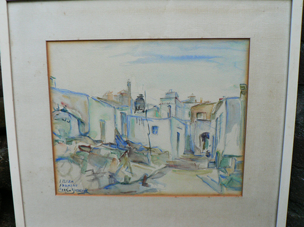 Cees van IJsseldijk - Cees van IJsseldijk: Ibiza 1964 -aquarel- kopen? Bied vanaf 1!