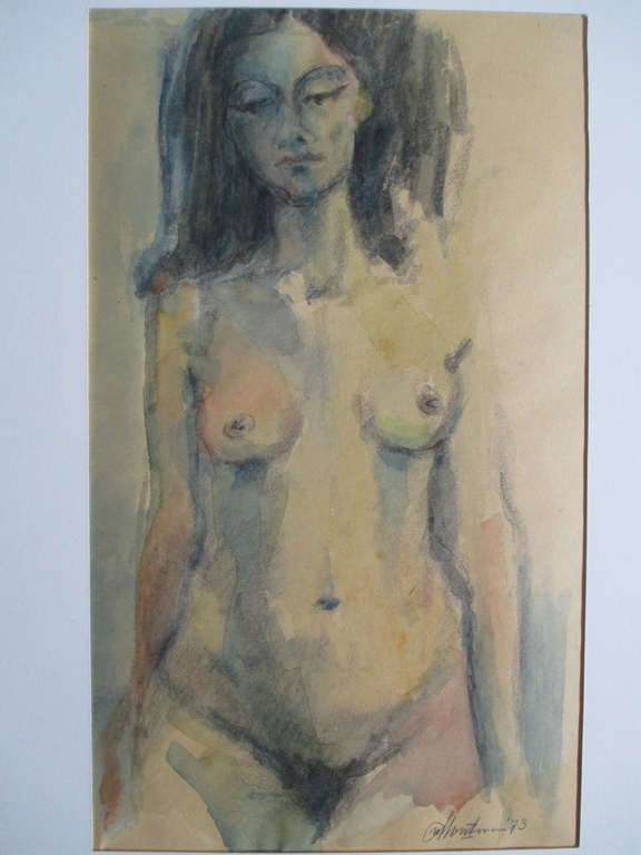 Kees Houtman, aquarel 1973 kopen? Bied vanaf 25!