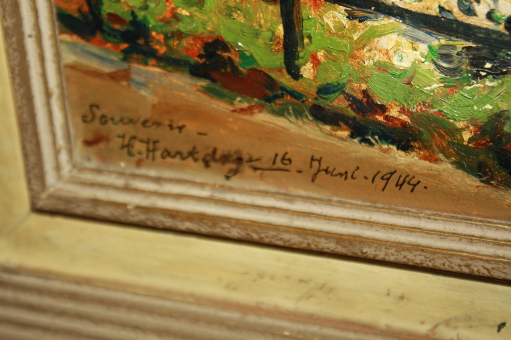 Anton MOLKENBOER - LEEUWARDEN 1892 - 1960 - BLOEMENTUIN MET HEILIG HART BEELD kopen? Bied vanaf 125!