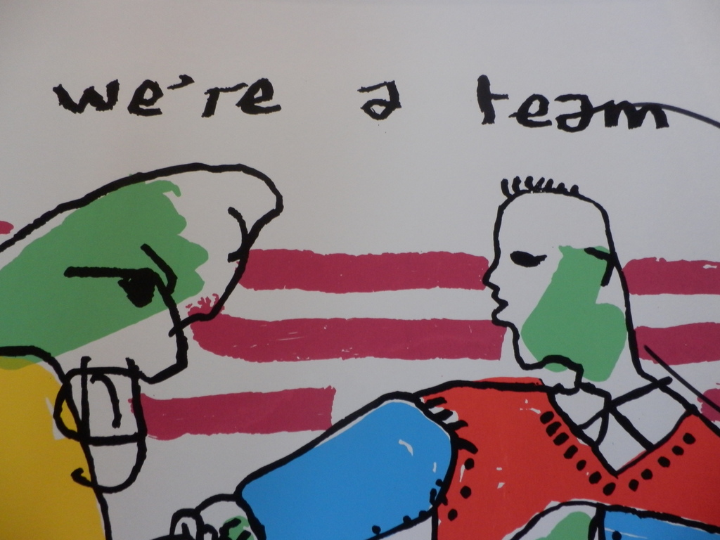 HERMAN BROOD Grote Zeefdruk  WE,RE A TEAM  Handgesigneerd en Gelimiteerd kopen? Bied vanaf 1!