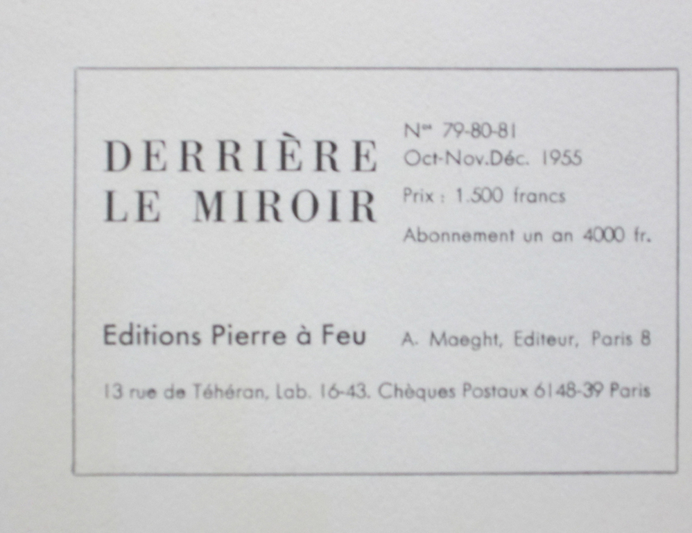 Fernand Leger - La femme et l`enfant - uit Derriere le miroir 79-80-81 / 1955 kopen? Bied vanaf 179!