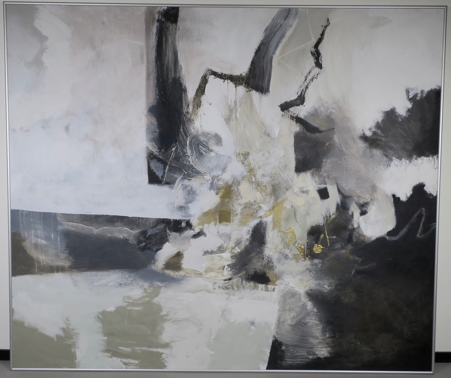 Michael Lasoff: Olieverf op doek, Volcanic Heaven - Ingelijst (Zeer groot!) kopen? Bied vanaf 850!