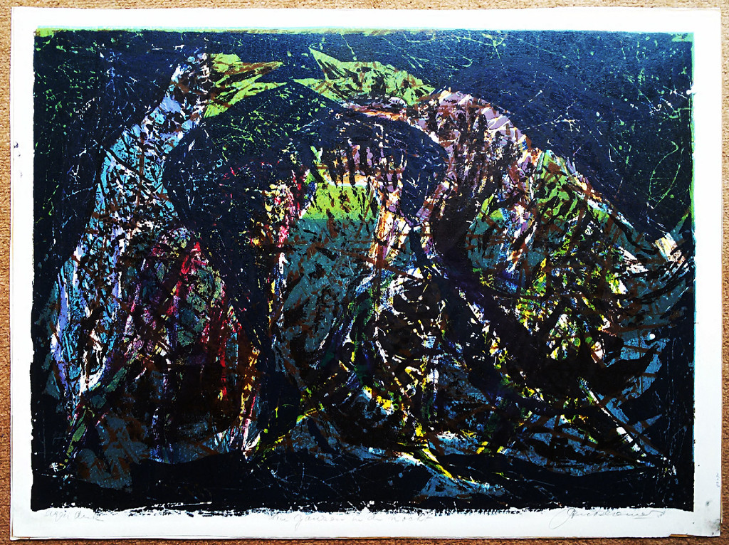 Jan Bezemer - Drie ganzen in de nacht, litho kopen? Bied vanaf 50!