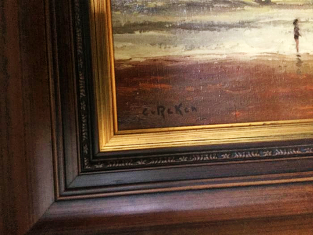 Conrad Van Reken (1879-1959): Olieverf op doek - Boot op het strand kopen? Bied vanaf 150!