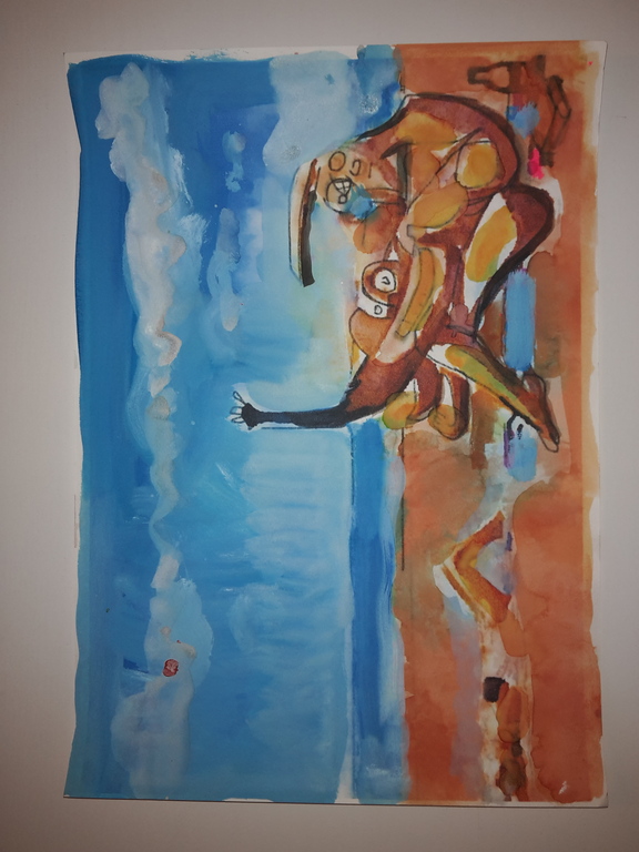 Peter Klashorst - Beach, sunbathers Zandvoort - gem. techn. op papier kopen? Bied vanaf 65!