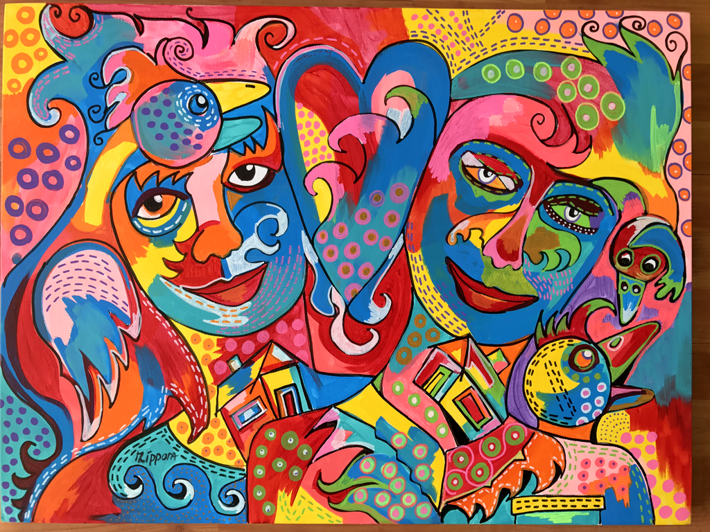 Zippora Meijer - Endless Love- acryl en acrylstift op 3D Doek 60x80cm kopen? Bied vanaf 1!