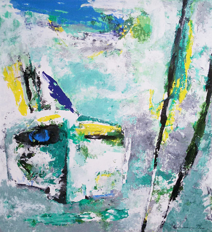 Nico Molenkamp - Indiaan, zeefdruk (gemonteerd, groot) verkocht voor € 150!