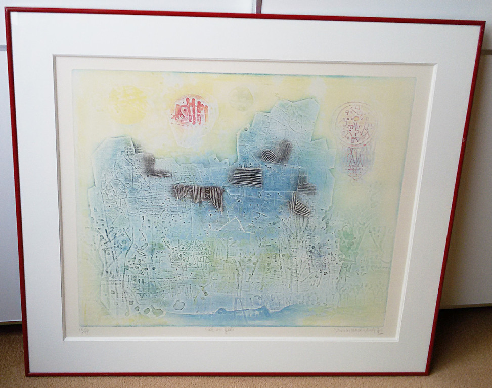 Shoichi Hasegawa - Ciel en fête, aquatint ets (mooi ingelijst) kopen? Bied vanaf 175!