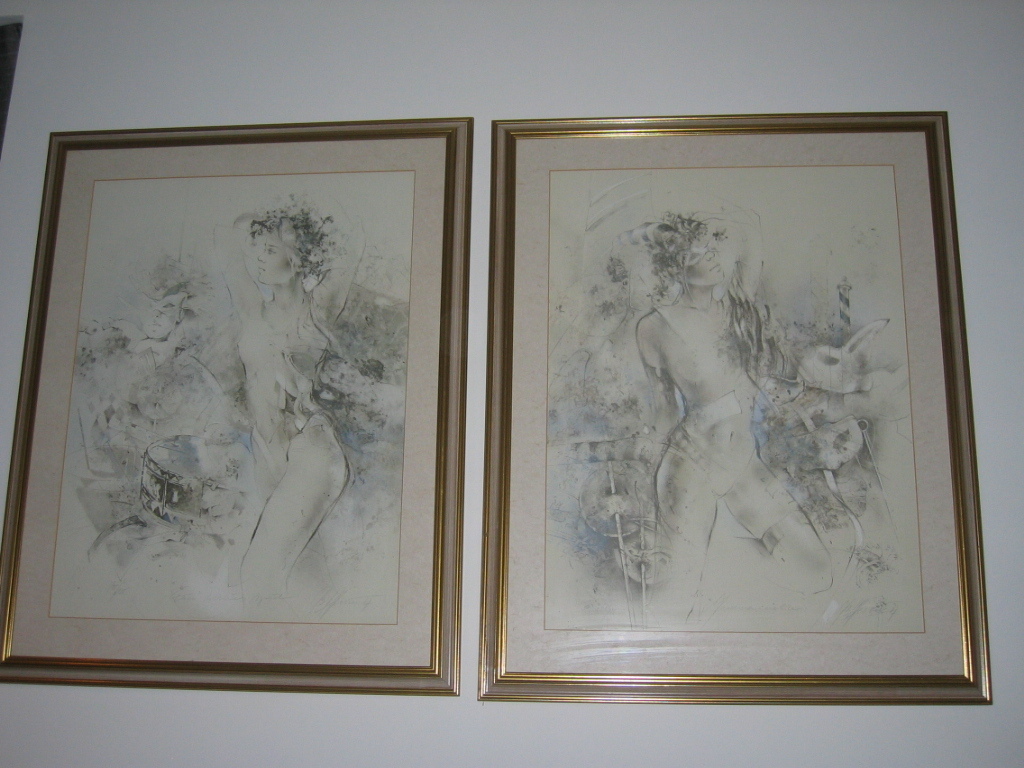 Litho erotische danseres  2-luik  kopen? Bied vanaf 200!