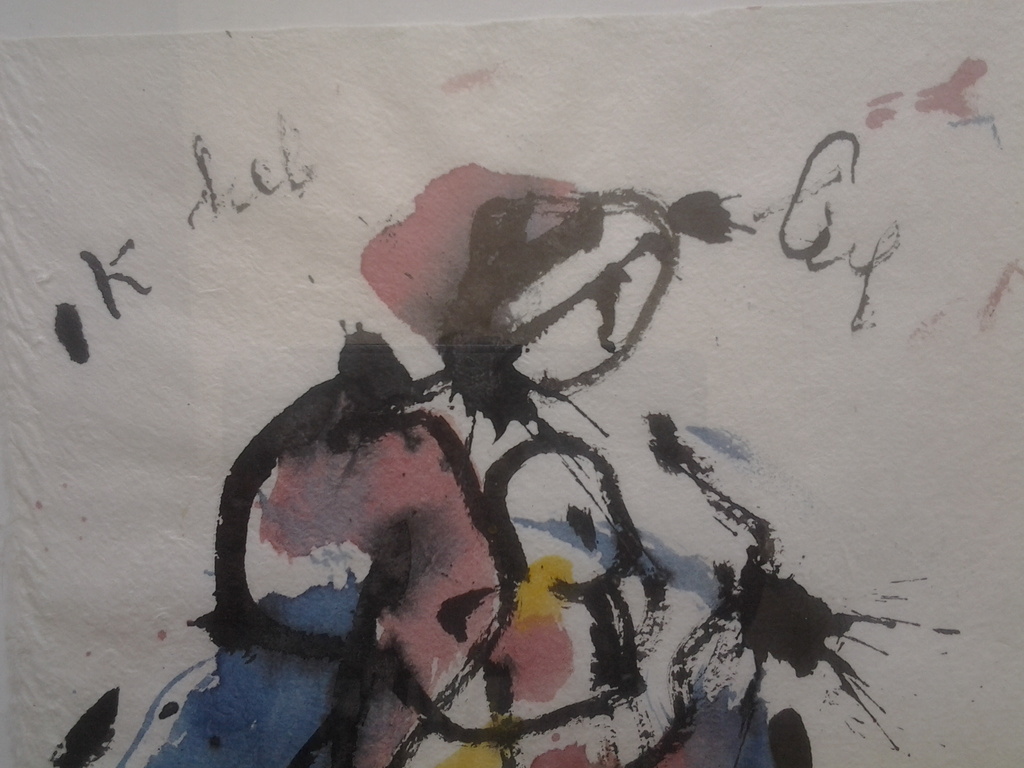 Anton Heyboer   acryl, aquarel   ingelijst  " Ik heb lief"  kopen? Bied vanaf 120!