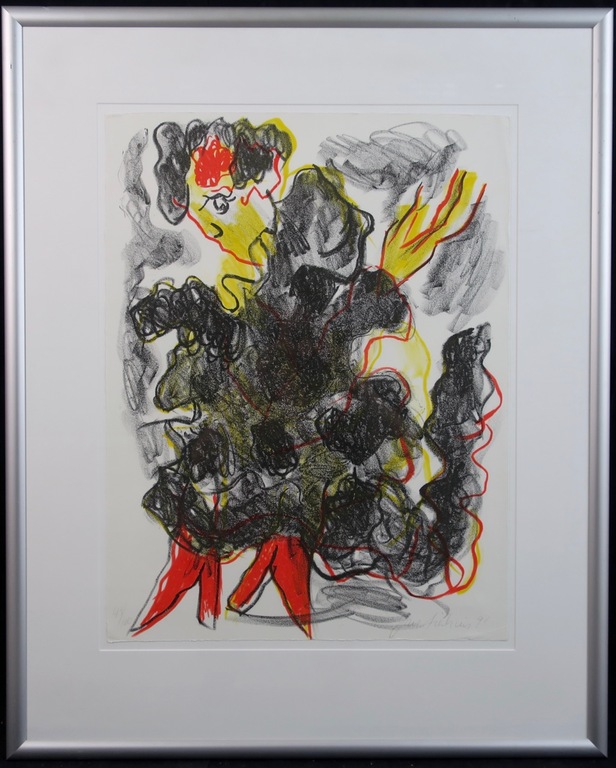 Jan Sierhuis: Litho, Flamenco - Ingelijst kopen? Bied vanaf 60!