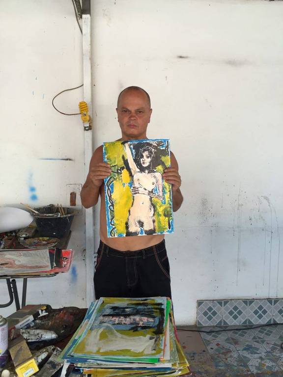 Peter Klashorst - Channa - gemengde techniek op papier - gesigneerd kopen? Bied vanaf 75!