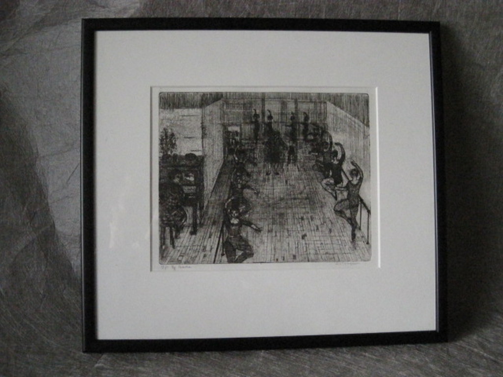 Dineke v. Tongeren - ets 1971 - Balletles Mascha ter Weeme 1971 - handgesigneerd kopen? Bied vanaf 1!