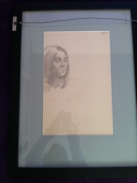 Sierk Schröder:Tekening potlood, dubbelzijdig ingelijst 1972 kopen? Bied vanaf 225!