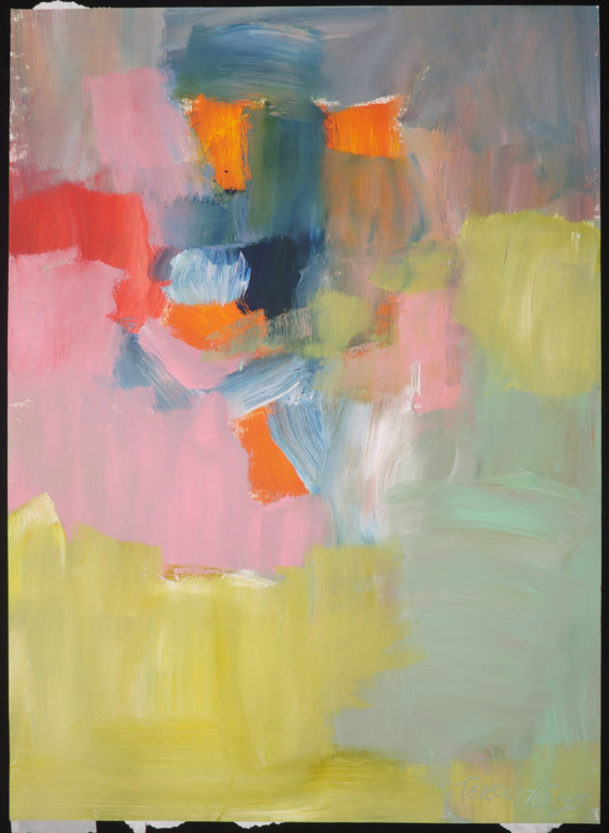 Kees te Kolste: Acryl op papier, Zonder titel kopen? Bied vanaf 20!