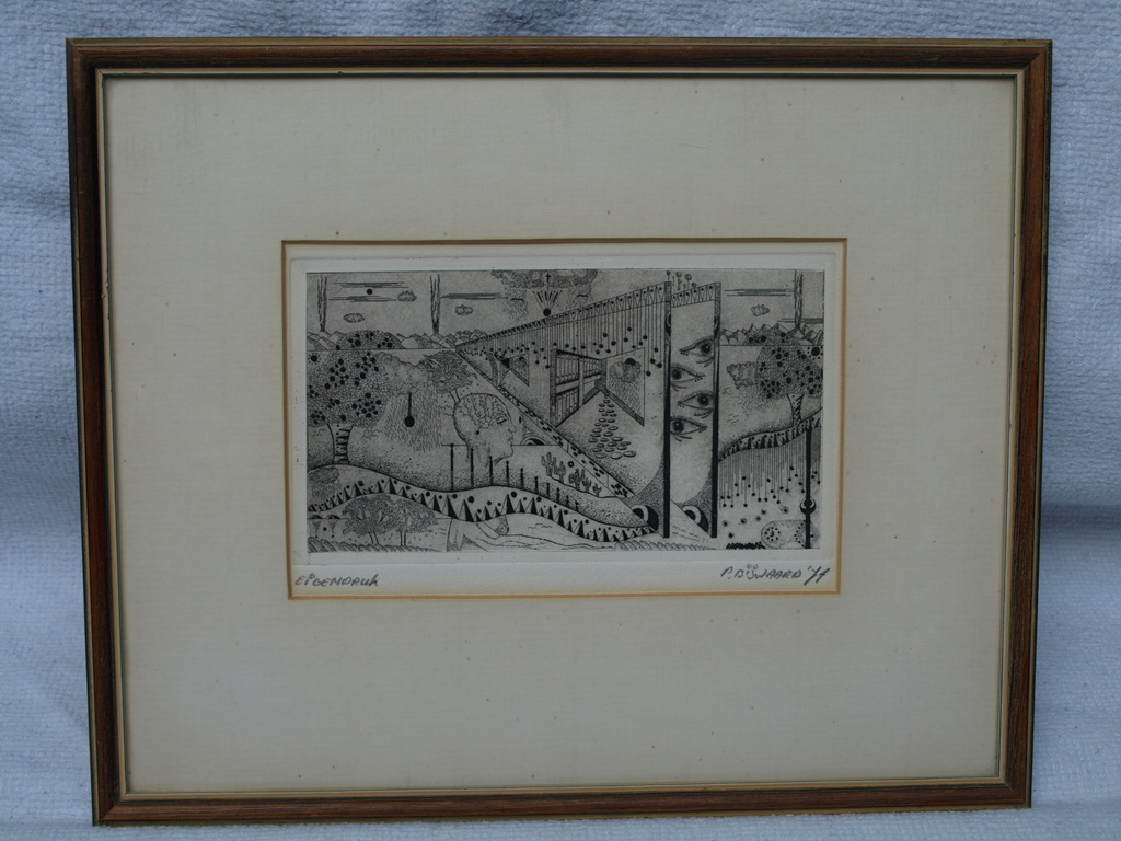 Pieter Bijwaard – Ets – Eigen druk – 1974 – Ingelijst -  32,5 x 26,5 cm  kopen? Bied vanaf 40!