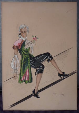 Freddy Wittop - F. Wittop e.a. – 3 kostuumontwerpen – aquarel en potlood kopen? Bied vanaf 1!