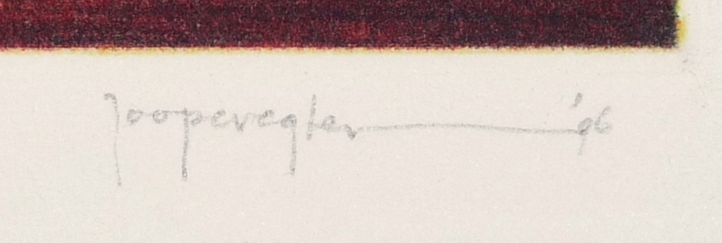 Joop Vegter: Kleurenets, Japanse kommen met eieren, Gesigneerd, 1996 kopen? Bied vanaf 100!