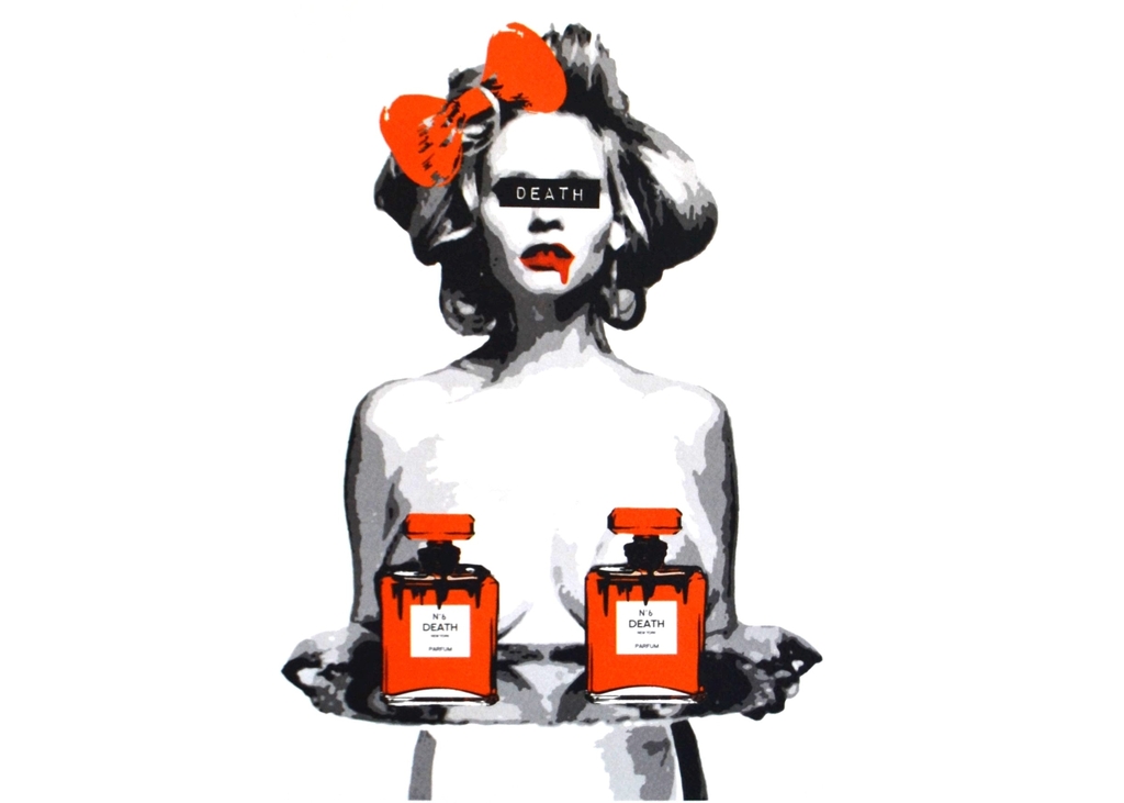 DEATH NYC - Large Print Painting "Double Orange" Signed Numbered with COA kopen? Bied vanaf 1!