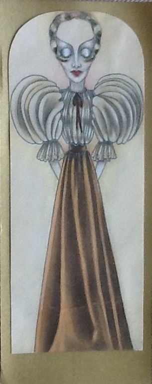 Leni Linthout, kleur tekening, filmster 30ger jaren kopen? Bied vanaf 1!