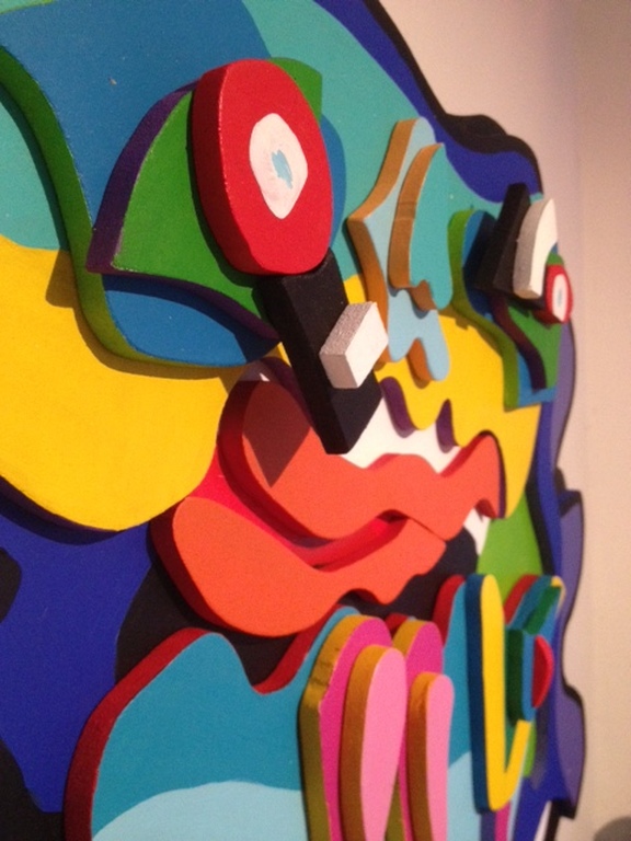 Roja Ting, 3 D sculptuur in hout, Unica, muursculptuur titel: Snackle. kopen? Bied vanaf 950!