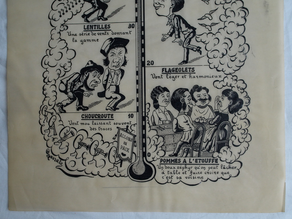 Onbekend : Inkttekening , Le Pêtomêtre / De Schetenmeter - gesigneerd  kopen? Bied vanaf 1!