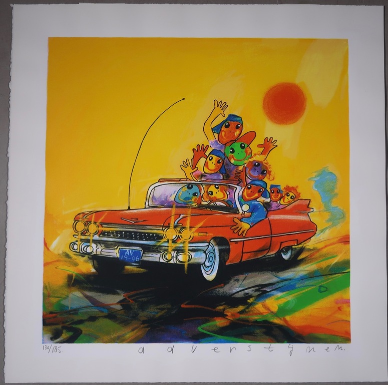 Ad Verstijnen: Zeefdruk, Cadillac  kopen? Bied vanaf 50!