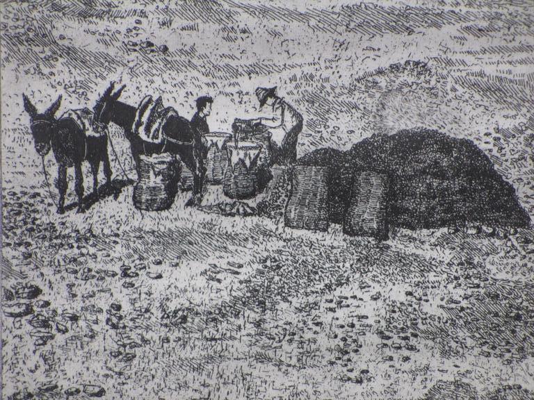 Willem Gispen, Ets, Spaans landschap kopen? Bied vanaf 50!