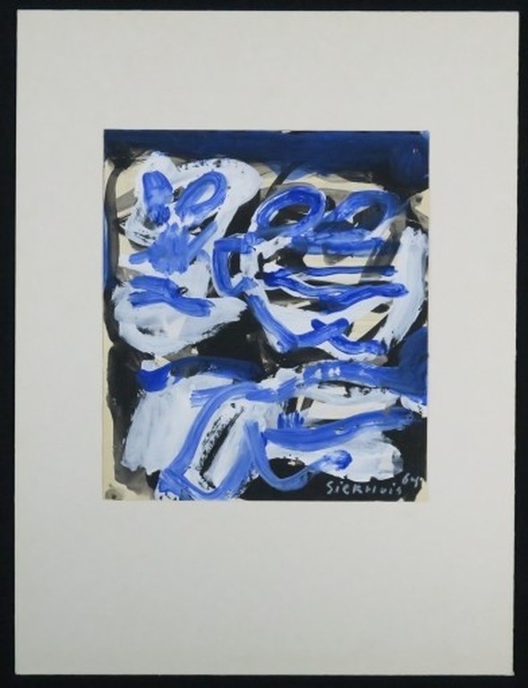 Jan Sierhuis: Gemengde techniek op papier, Twee figuren kopen? Bied vanaf 250!